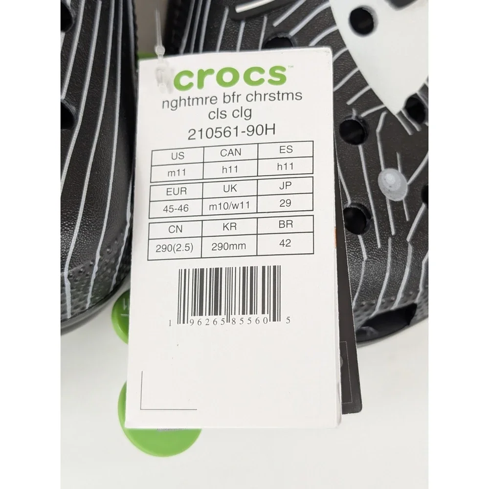 Crocs Nightmare Before Christmas Jack Skellington Clogs Men's 11 NWT